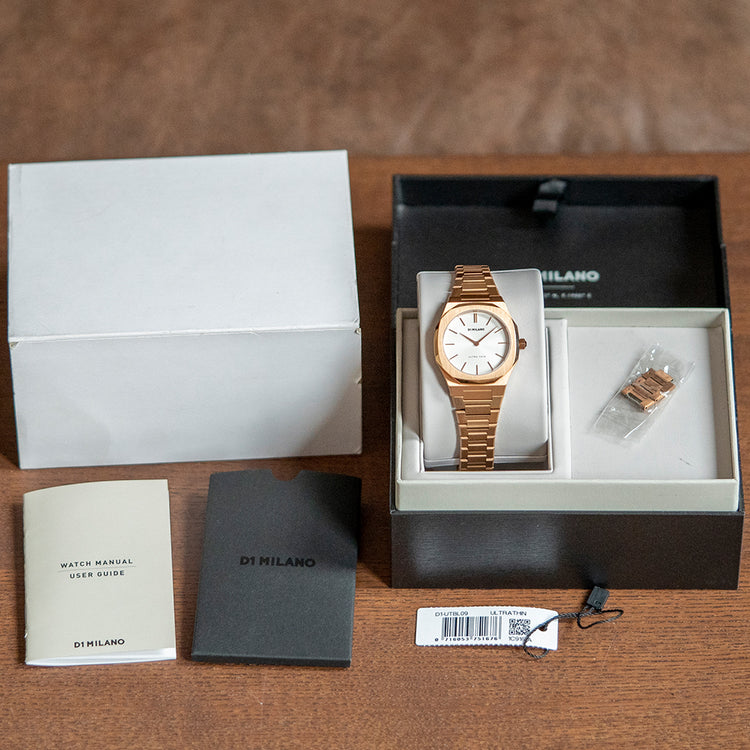 2021 D1-Milano Ultra Thin Rose Gold Quartz UTBL09 34mm