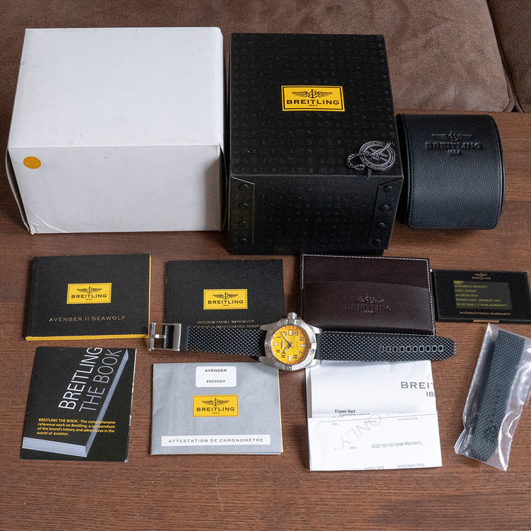 2016 Breitling Avenger II Seawolf 45mm Cobra Yellow A1733110