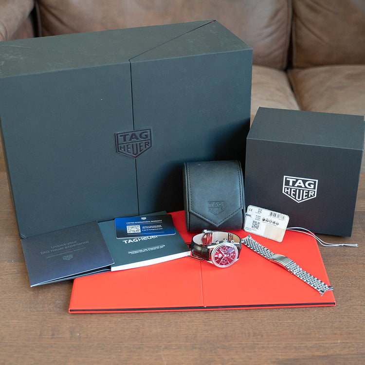 2022 TAG Heuer Carrera Red Dial Cal. 02 39mm Limited Ed.