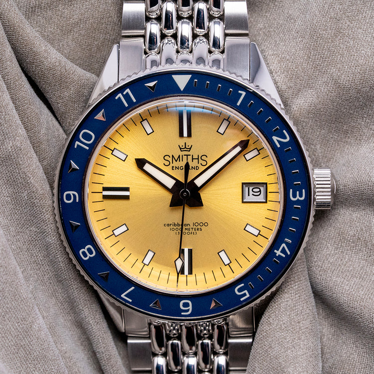 2021 Timefactors Smiths Caribbean 1000 YB Yellow 40mm