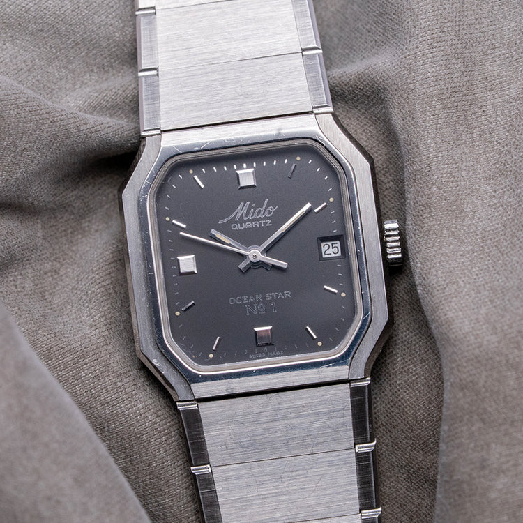 1990s Mido Ocean Star No.1 Aquadura Quartz 23mm