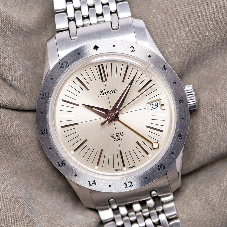 2024 Lorca Model No.1 GMT Silver Dial on Bracelet 36mm