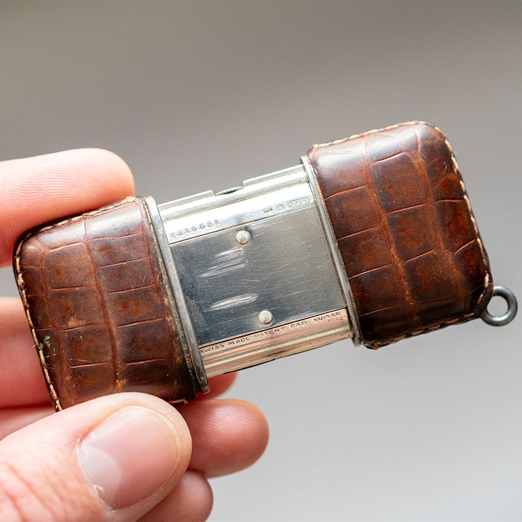 1920s Movado Ermeto 'Chronometre' Silver 'Sliding Doors' Watch - vault