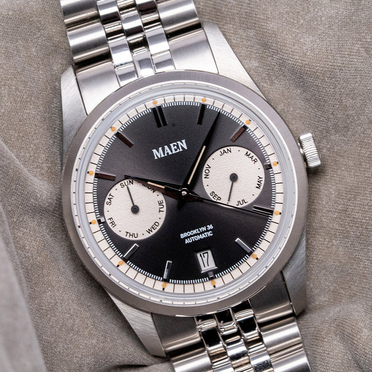 2023 Maen Brooklyn 36mm Triple Calendar Automatic