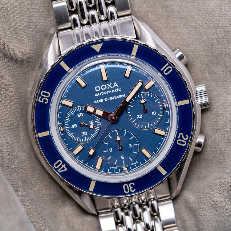 2020s DOXA SUB 200 C-Graph 'Caribbean' Blue 45mm