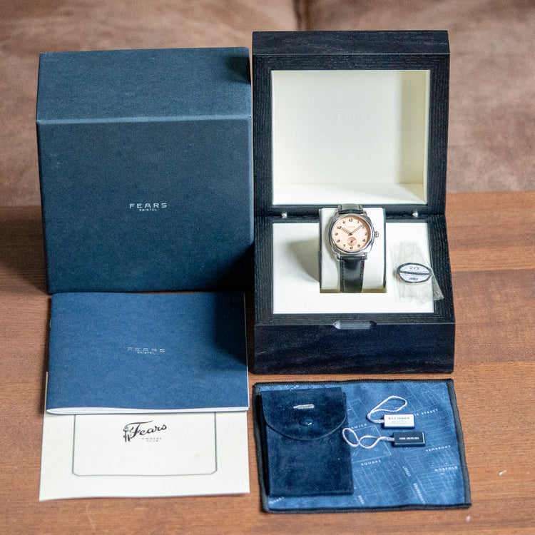 2022 Fears Brunswick Salmon Dial 38mm Closed Back