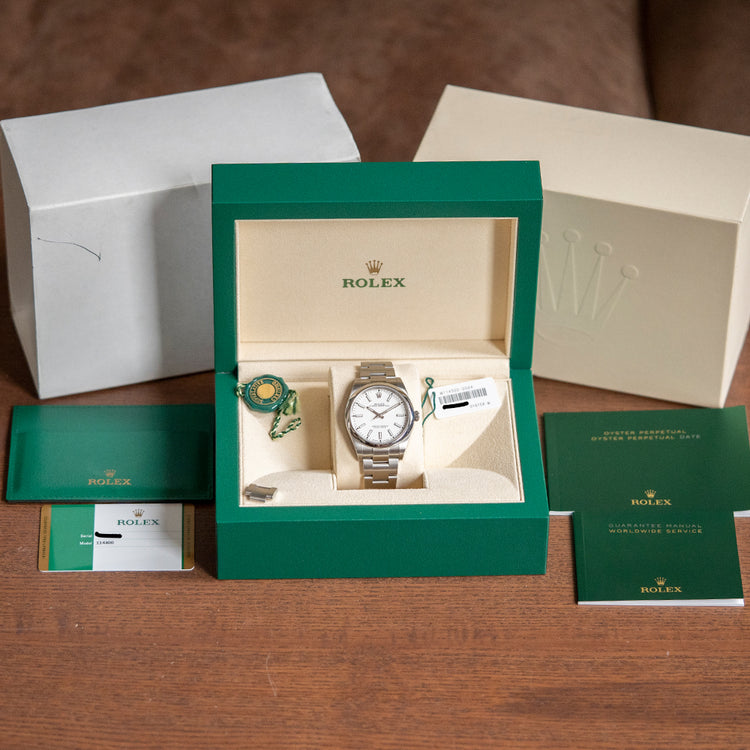 2020 Rolex Oyster Perpetual 39mm White Dial 114300