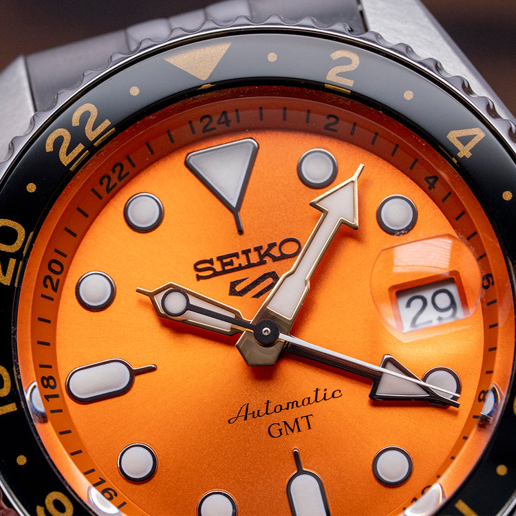 2022 Seiko 5 Sports Orange GMT Automatic SSK005K1