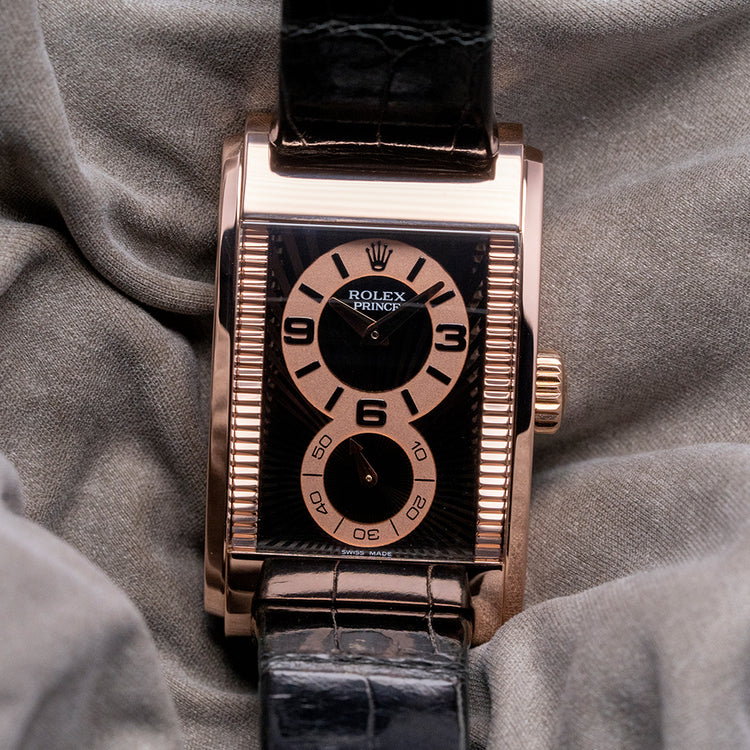 2018 Rolex Cellini Prince 18ct Rose Gold Open Back 5442/5