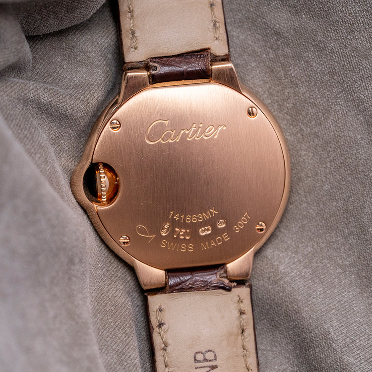 2009 Cartier Ballon Bleu 28mm 18ct Rose Gold Quartz W6900256