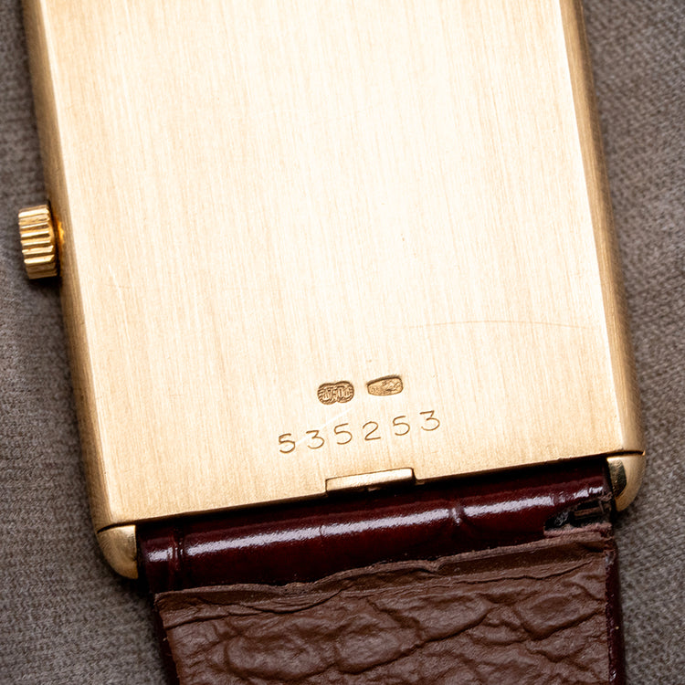 1970s Vacheron Constantin 'Tank' 18ct Gold 33201 23x28mm