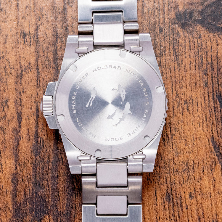 2021 Helson Shark Diver 38 Blue Dial Sapphire Bezel Miyota