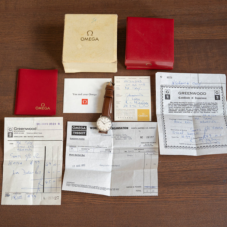 1970 Omega Seamaster De Ville 165.008 Box & Papers Set