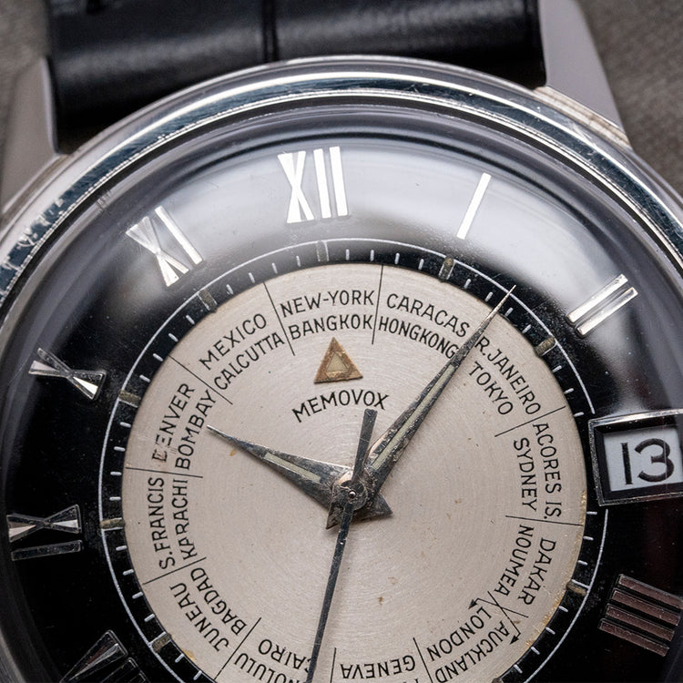 1960s LeCoultre Memovox 'Tuxedo' Dial World Timer Cal. 911 34mm