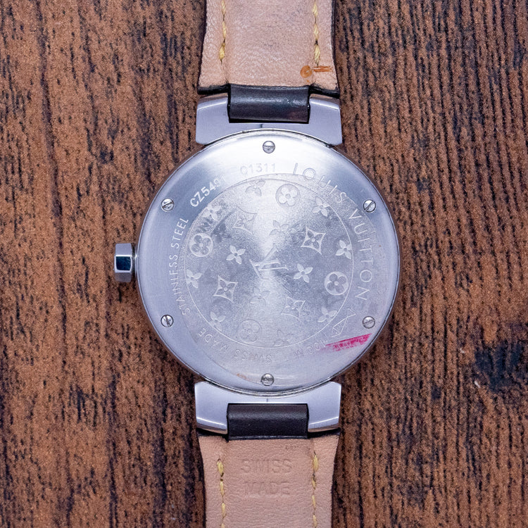 2018 Louis Vuitton Tambour Brown Quartz 34mm Q1311