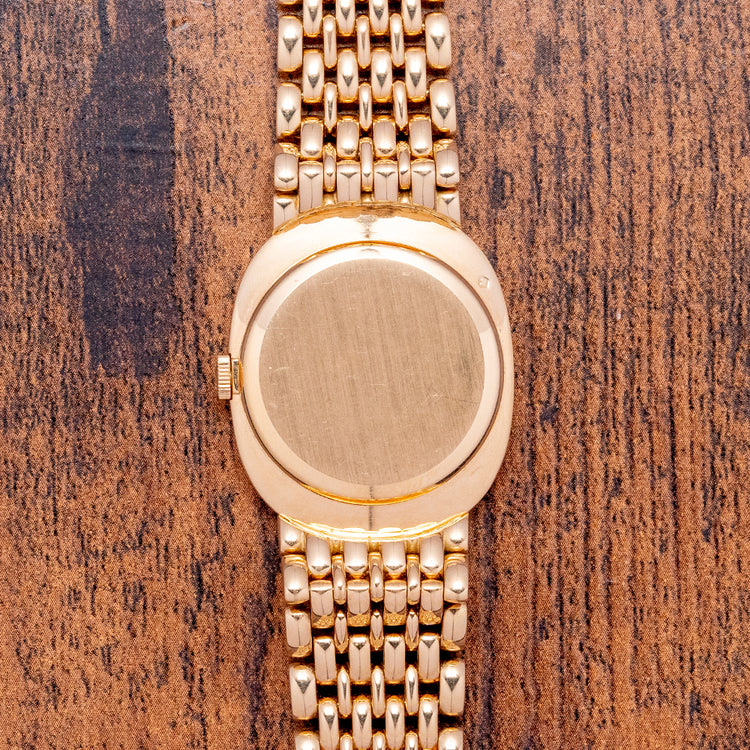 1990s Patek Philippe Ellipse 18ct Gold Blue Dial 3848/22