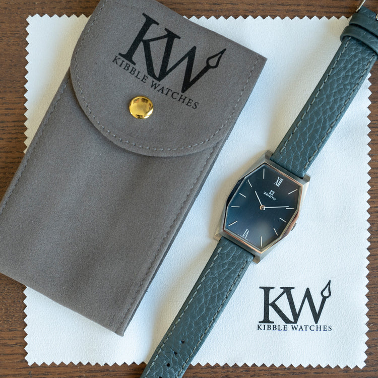 1977 Zenith Manually Wound "Tank" Blue Dial 01.0640.171