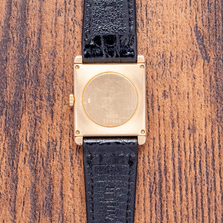 1980s Piaget Tank Tradition 18ct Yellow Gold Diamond Dial