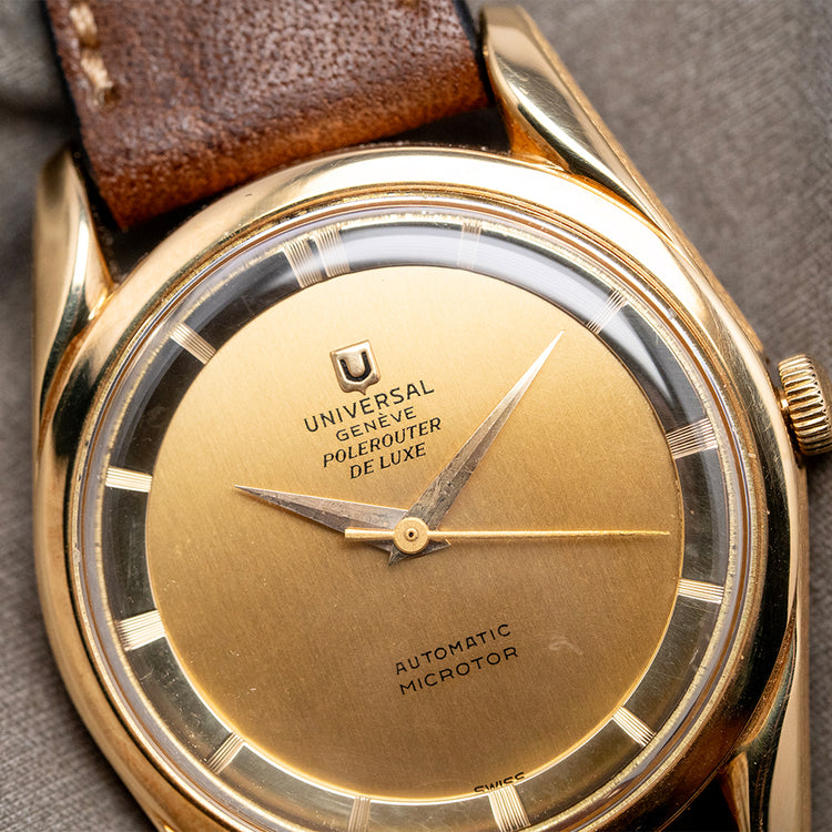 1956 Universal Geneve Polerouter Deluxe 18ct Gold 10357-1