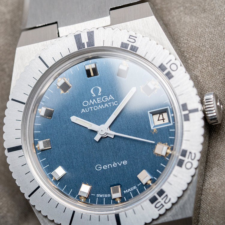 1973 Omega Geneve Automatic Blue Dial 35mm 166.0124