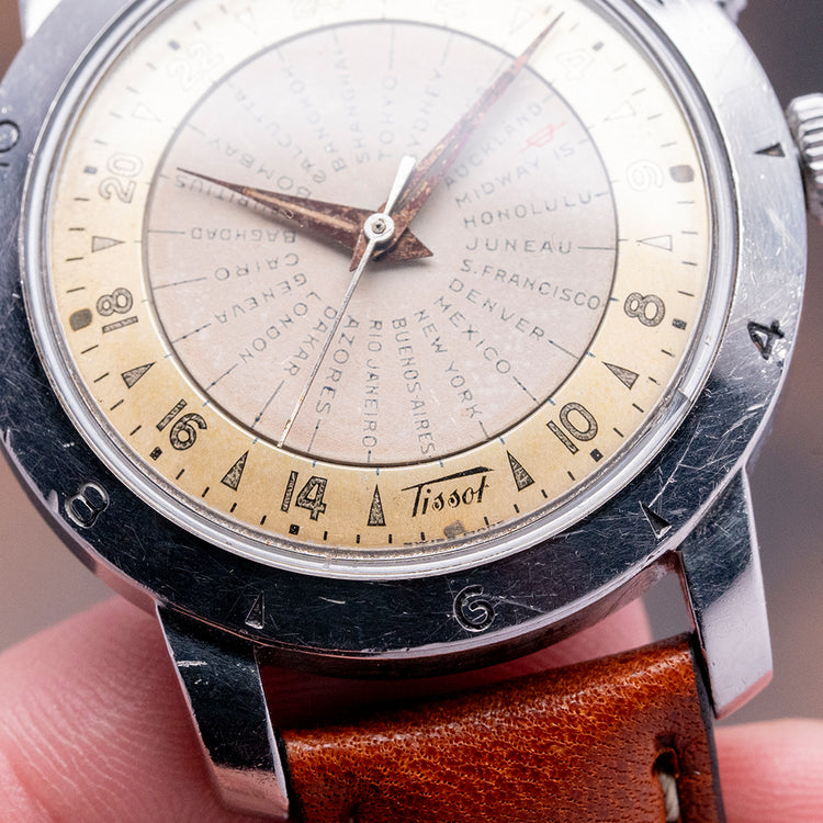 1953 Tissot Navitgator Worldtimer Bumper Automatic 36mm 4002-1