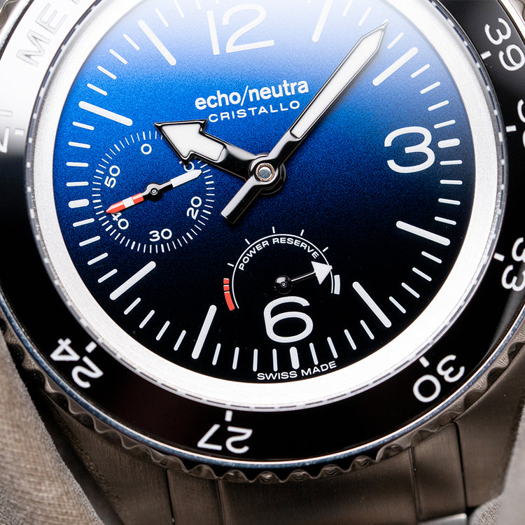 2023 echo/neutra CRISTALLO Professional Diver Blue 42mm