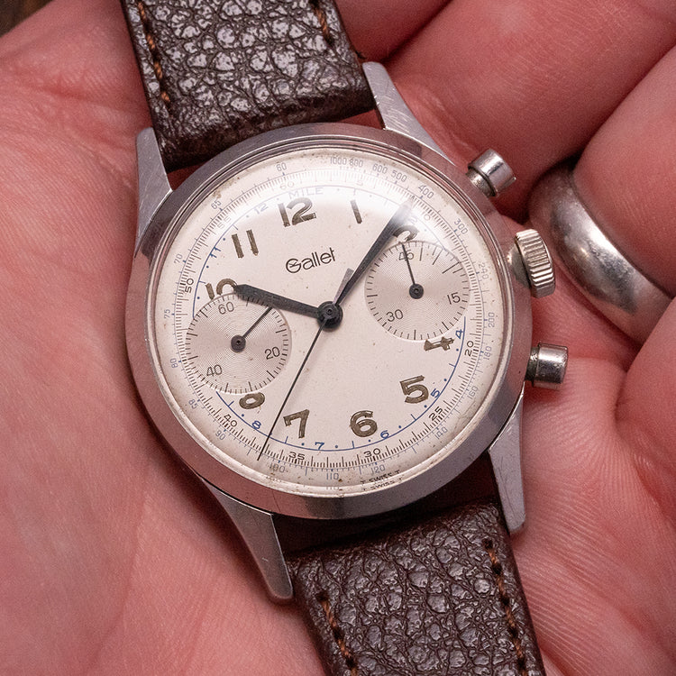 1960s GALLET Multichron 45 Chronograph Valjoux 7730