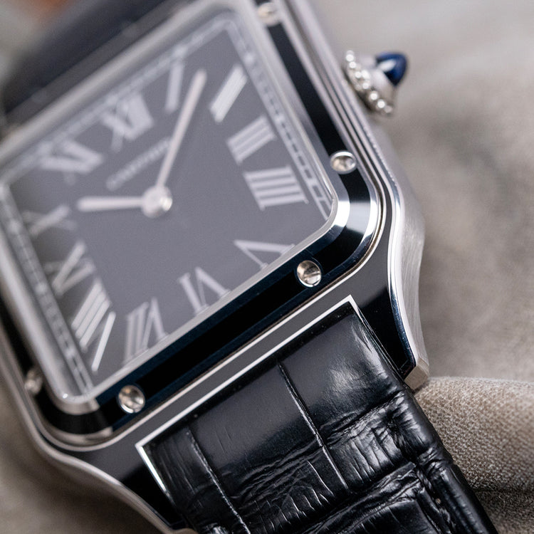 2023 Cartier Santos Dumont Black Lacquer Mechanical WSSA0046