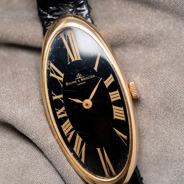 1970s Baume & Mercier 'Baignoire Allongée' 18ct Gold 38261