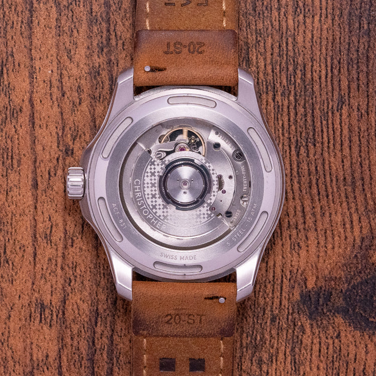 2022 Christopher Ward C63 Sealander GMT White on Strap