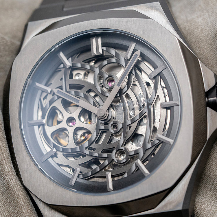 2025 D1 Milano Gun Metal Skeleton Automatic 41.5mm