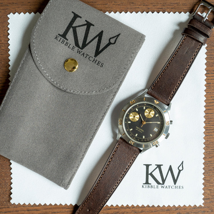 1990s Record "De Luxe" Chronograph 38mm Valjoux 7765