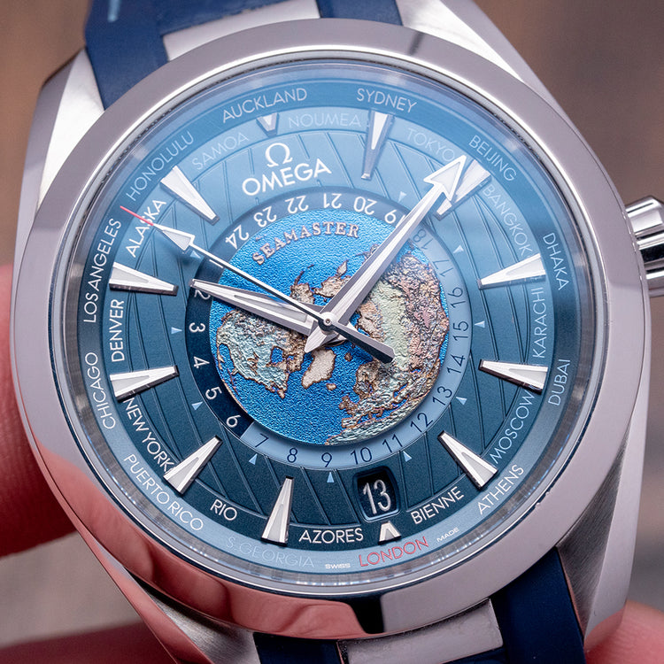 2024 Omega Aqua Terra 150M GMT Worldtimer 43mm 220.12.43.22.03.001