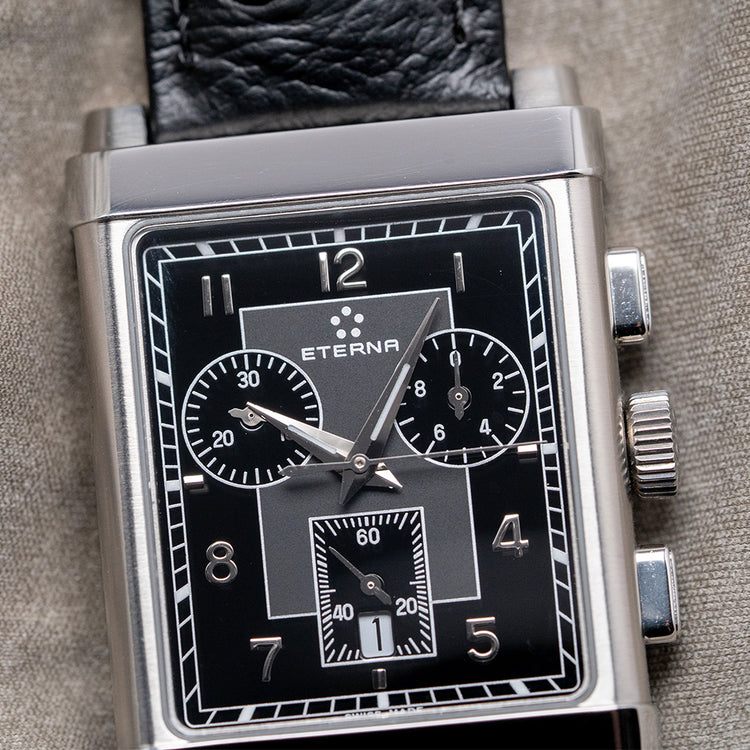 2000s Eterna Classic Chronograph 'Tank' 28.5x43.5mm