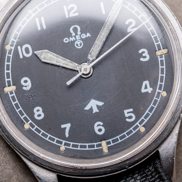 1953 Omega 6B/542 RAF Issued "Fat Arrow 53" Military 36.5mm