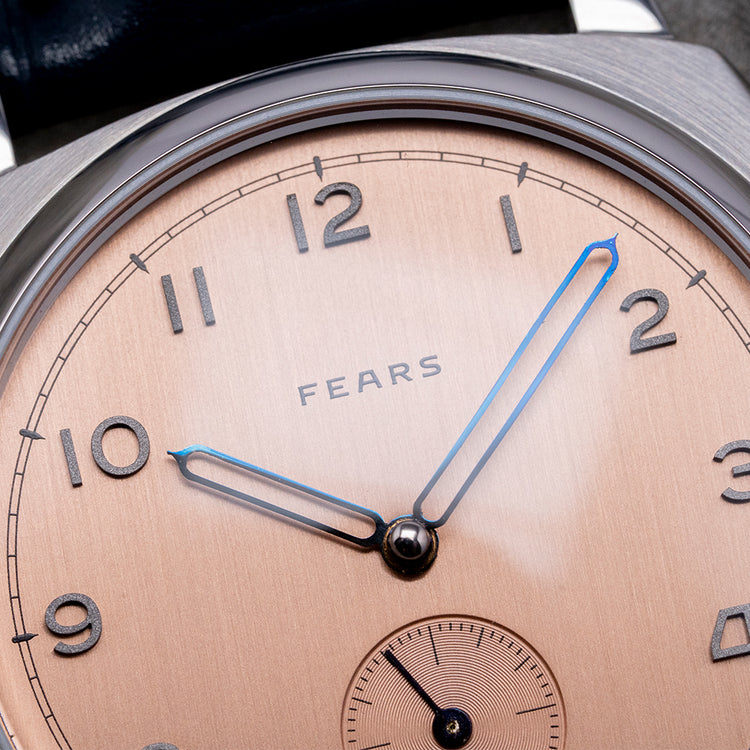 2022 Fears Brunswick Salmon Dial 38mm Exhibition Back