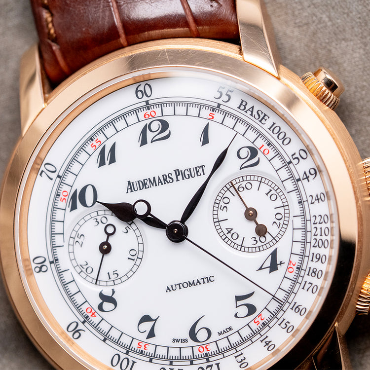 2014 Audemars Piguet Jules Audemars 18ct Rose Chrono 41mm 26100OR
