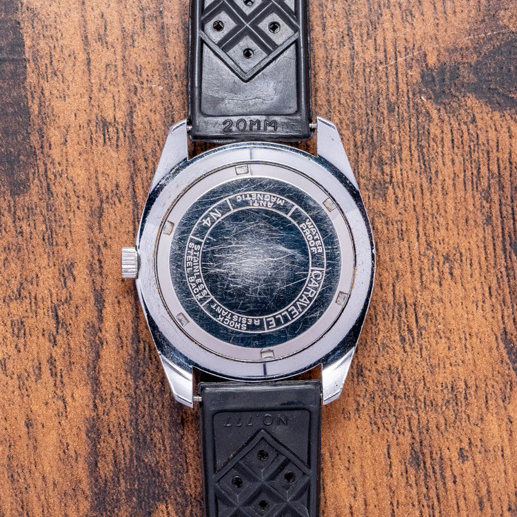 1975 Caravelle 'Waterproof' Blue 38mm Skin Diver Box & Papers