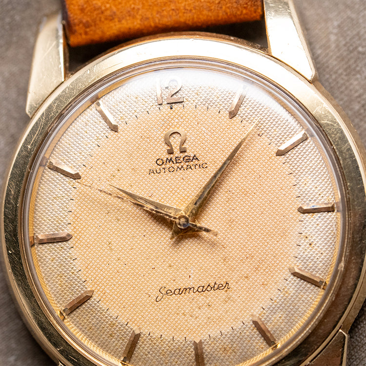 1954 Omega Seamaster Automatic Waffle Gold Capped 34mm 2846-3 SC
