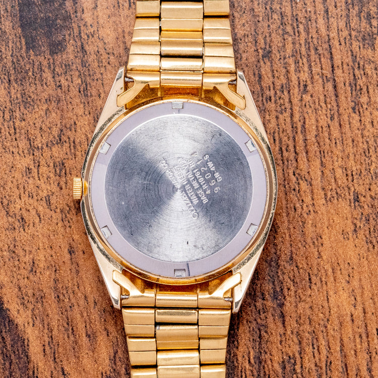 1980s Citizen Eagle 7 Yellow Gold Plated Automatic 36mm