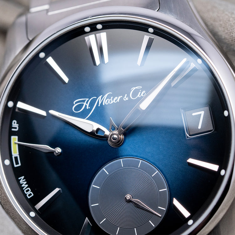 2017 H.Moser & Cie Pioneer Perpetual Calendar Midnight Blue 43mm 3800-1200