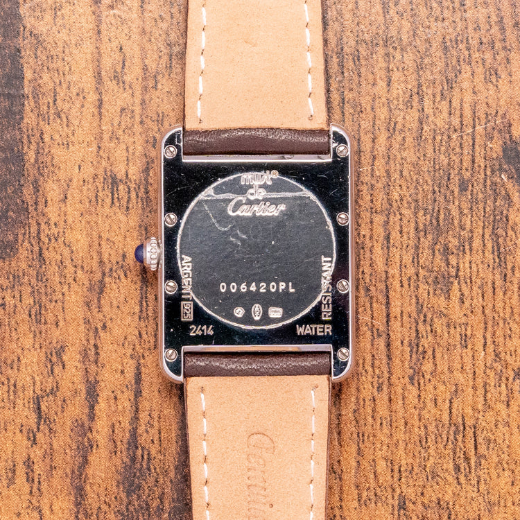 2000s Cartier Tank Must de Cartier 925 Silver 25x33mm 2414