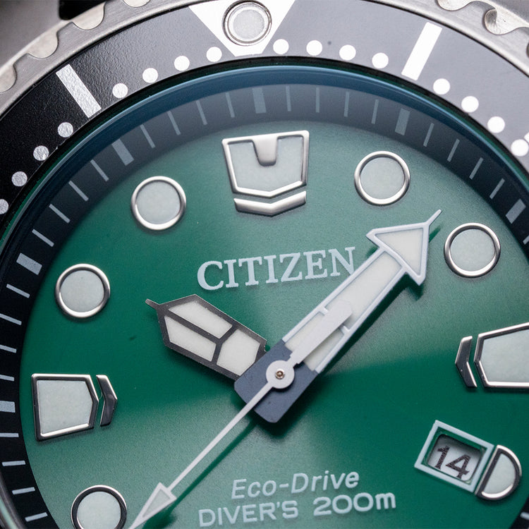 2025 Citizen Eco-Drive Green Dial Black Bezel 44mm BN1054-01X