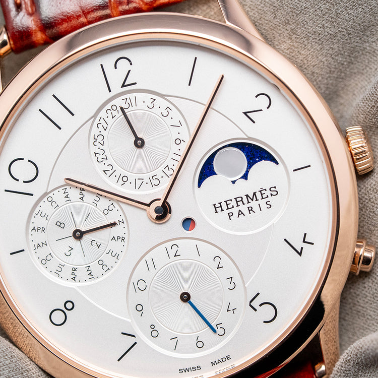 2016 Hermès Slim d'Hermès Quantieme Perpetuel Rose Gold CA3.870