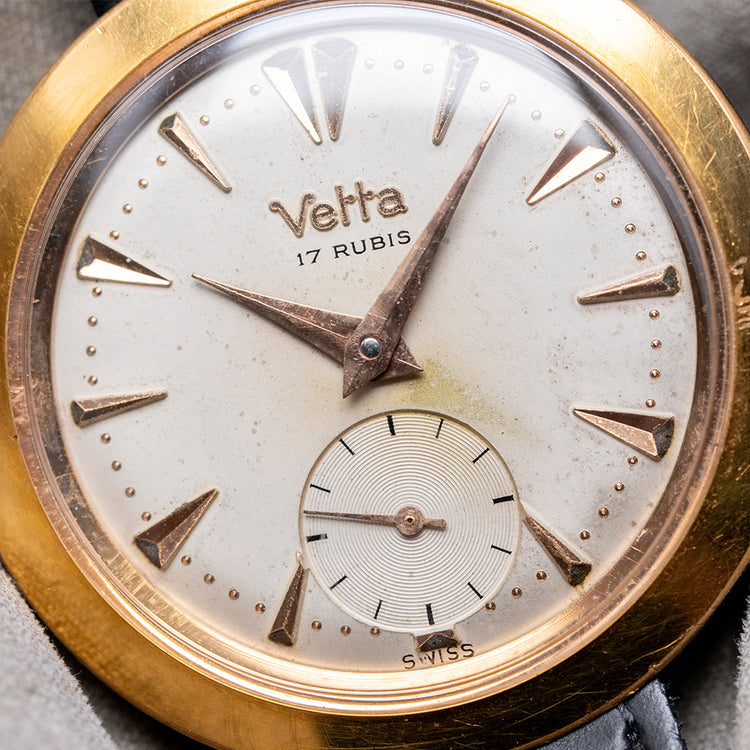 1960s Vetta 'Disco Volante' 34mm Mechanical Gold Plated