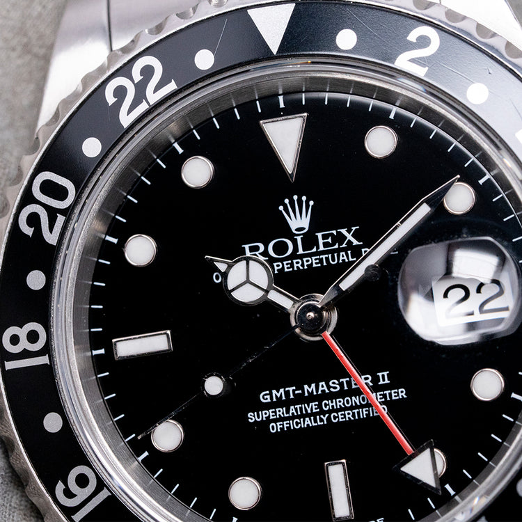 2000 Rolex GMT-Master II Black Bezel 40mm 16710