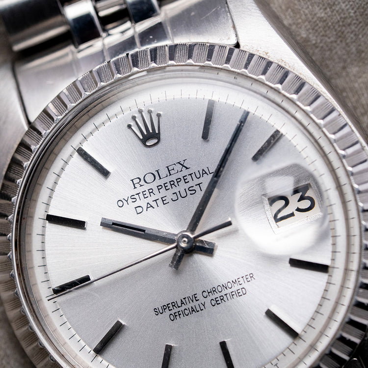 1965 Rolex Datejust 36mm Engine Turned Bezel 1603