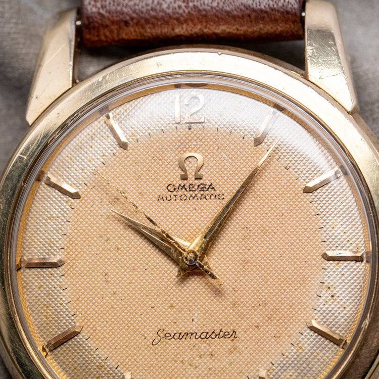 1954 Omega Seamaster Automatic Waffle Gold Capped 34mm 2846-3 SC