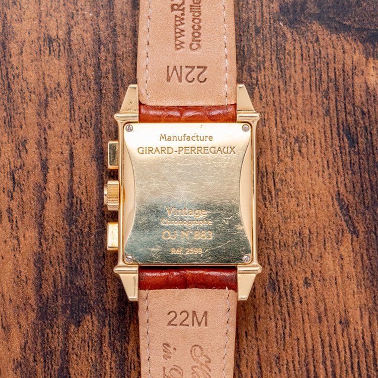 1990s Girard Perregaux Vintage 1945 Chronograph 18ct Gold 2599