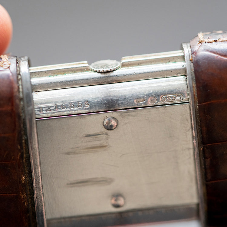 1920s Movado Ermeto 'Chronometre' Silver 'Sliding Doors' Watch - vault